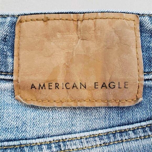 American Eagle AE Jeans Men’s Size 34x36 Light Wash Skinny Distressed - Picture 5 of 8